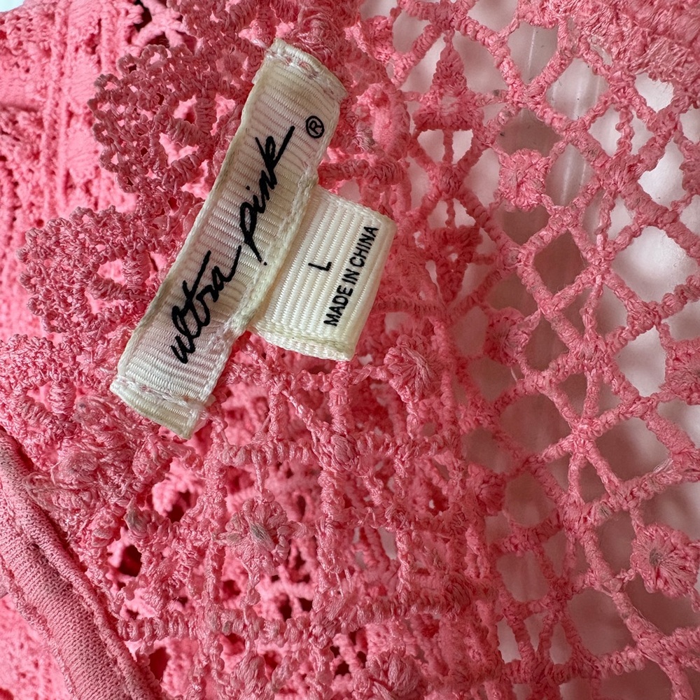 Romantic Pink Lace Blouse | Ruffle Detail | Feminine Spring Top - Picture 3 of 7